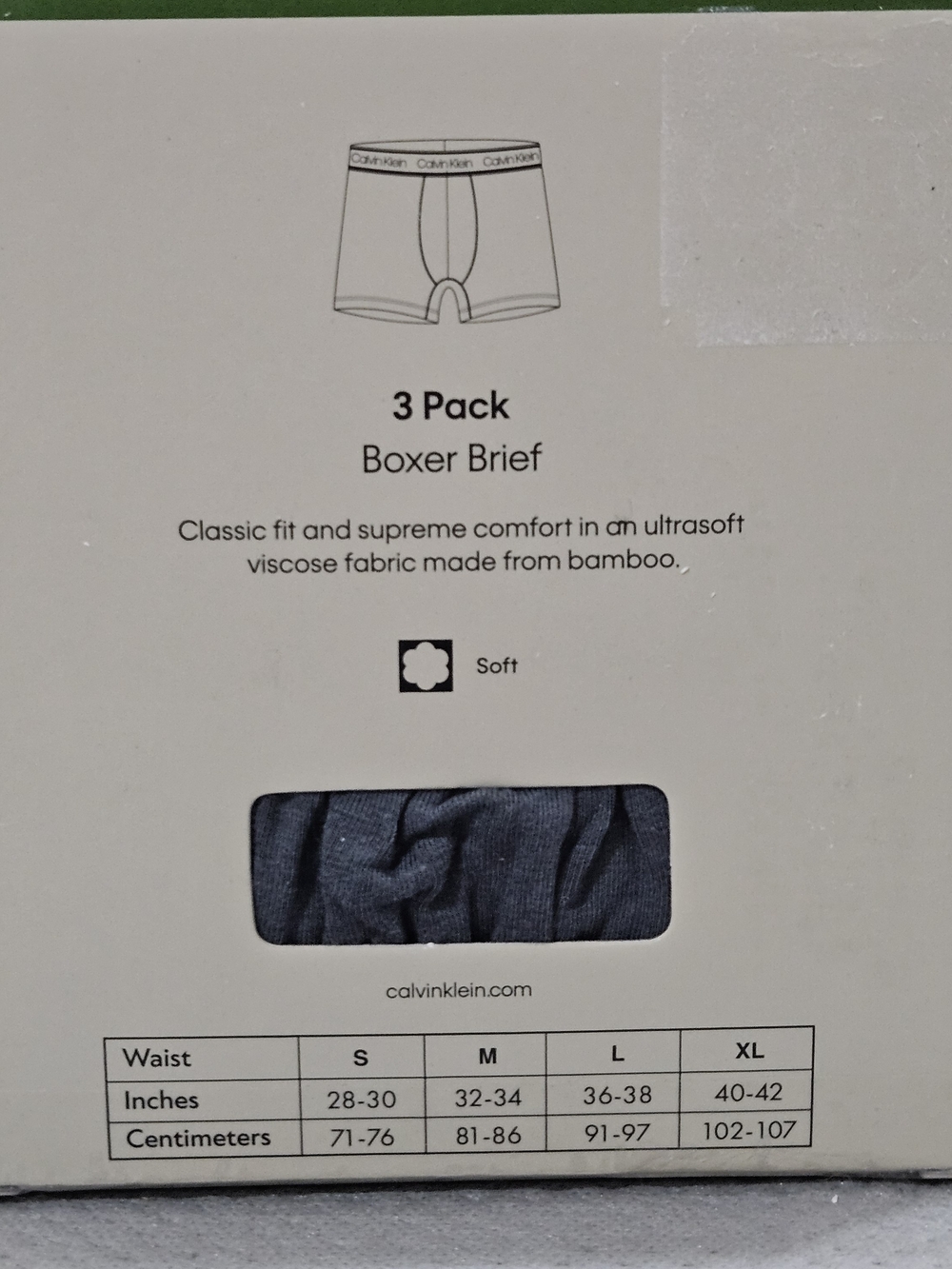 Calvin Klein Men’s Boxer Briefs The Ultimate Comfort (3-Pack) Medium - Picture 3 of 6